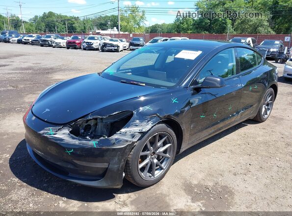 5YJ3E1EB2NF322758 2022 TESLA MODEL 3 Черный Вид спереди