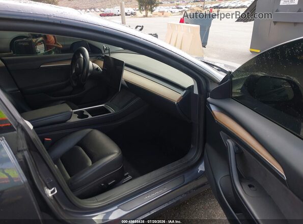 5YJ3E1EB2NF332884 2022 TESLA MODEL 3 Gray წინა სალონის ხედი