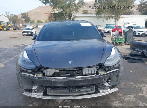 5YJ3E1EB2NF332884 2022 TESLA MODEL 3 Gray უკანა სალონის ხედი