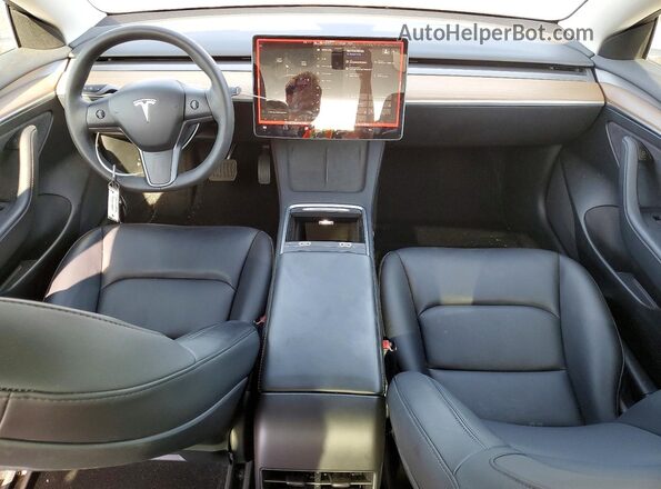 5YJ3E1EB2PF678193 2023 TESLA MODEL Black Dashboard view