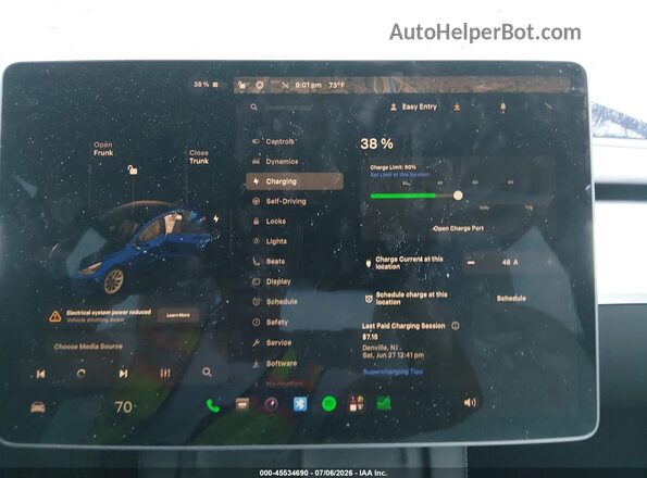 5YJ3E1EB2PF709510 2023 TESLA MODEL 3 Blue 