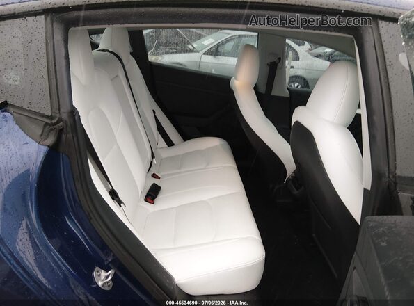 5YJ3E1EB2PF709510 2023 TESLA MODEL 3 Blue Widok naklejki z numerem VIN