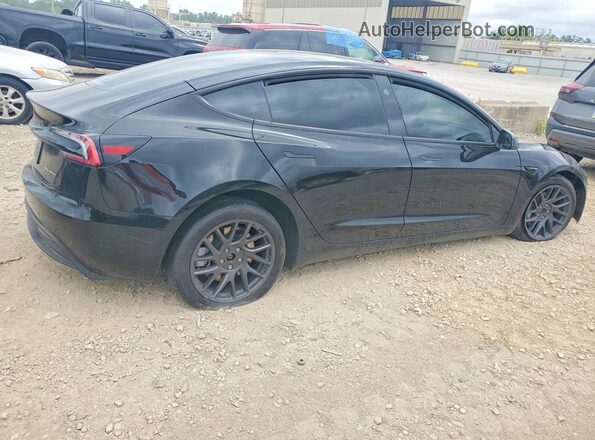 5YJ3E1EB2SF887121 2025 TESLA MODEL Black უკანა მარჯვენა