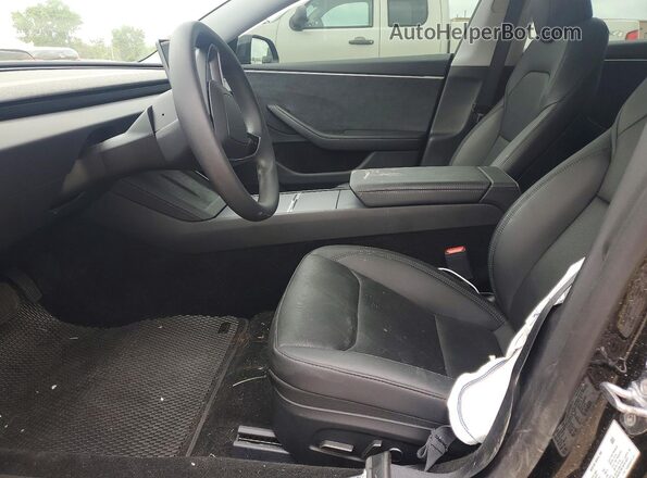 5YJ3E1EB2SF887121 2025 TESLA MODEL Black წინა სალონის ხედი