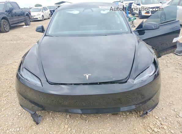 5YJ3E1EB2SF887121 2025 TESLA MODEL Black უკანა სალონის ხედი