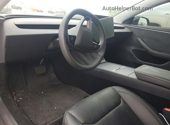 5YJ3E1EB2SF887121 2025 TESLA MODEL Black წინა პანელის ხედი