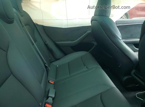 5YJ3E1EB2SF887121 2025 TESLA MODEL Black უკანა სავარძლების ხედი