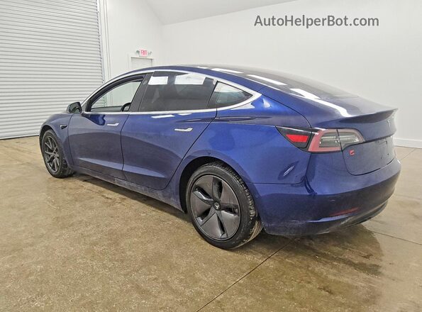 5YJ3E1EB3JF064566 2018 TESLA MODEL Blue Rear left
