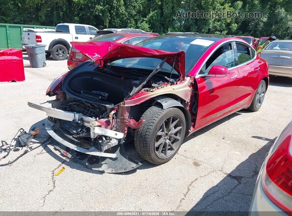 5YJ3E1EB3JF129660 2018 TESLA MODEL 3 Красный Передняя левая четверть
