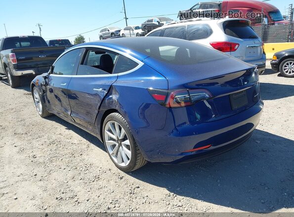 5YJ3E1EB3KF365615 2019 TESLA MODEL 3 Blue Задня ліва чверть