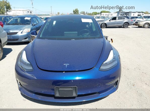 5YJ3E1EB3KF365615 2019 TESLA MODEL 3 Blue Вид щитка приладів