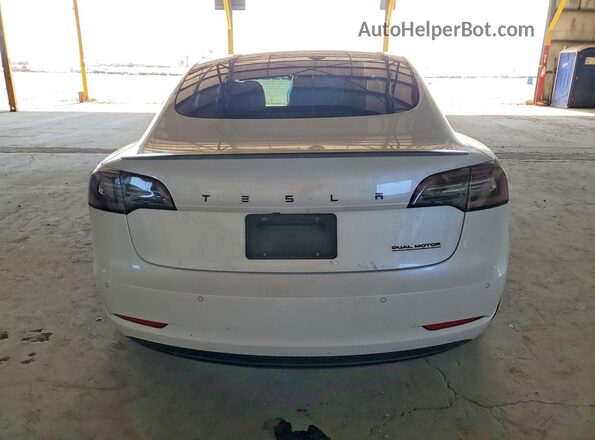 5YJ3E1EB3KF514380 2019 TESLA MODEL White Հետևի տեսք