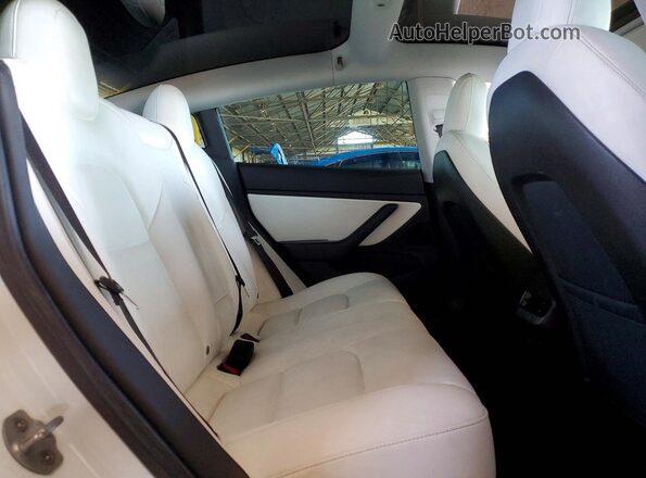 5YJ3E1EB3KF514380 2019 TESLA MODEL White Հետևի նստատեղերի տեսք