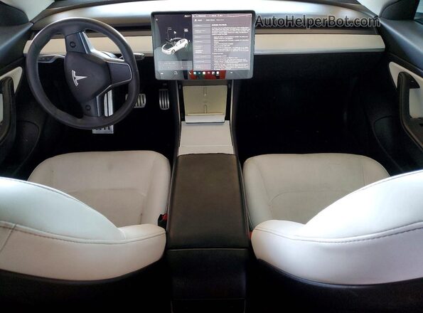 5YJ3E1EB3KF514380 2019 TESLA MODEL White Առջևի վահանակի տեսք