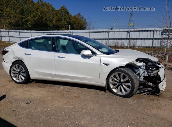 5YJ3E1EB3LF789281 2020 TESLA MODEL White Передня права чверть