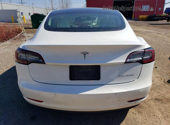 5YJ3E1EB3LF789281 2020 TESLA MODEL White Вид ззаду