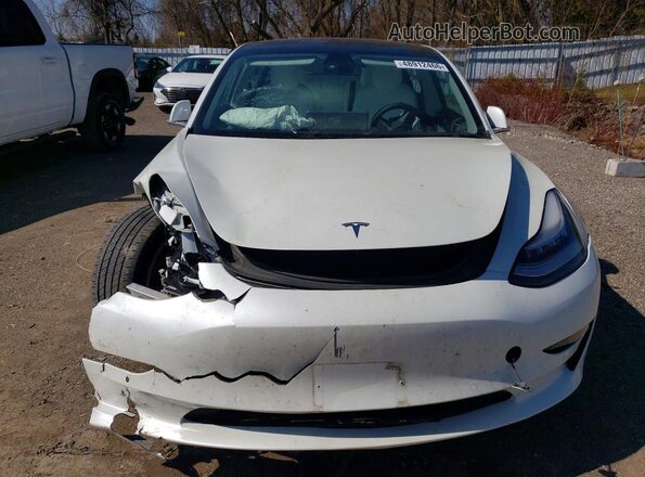 5YJ3E1EB3LF789281 2020 TESLA MODEL White Вид спереду