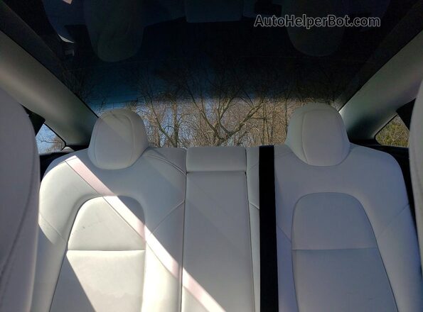 5YJ3E1EB3LF789281 2020 TESLA MODEL White Вид задніх сидінь
