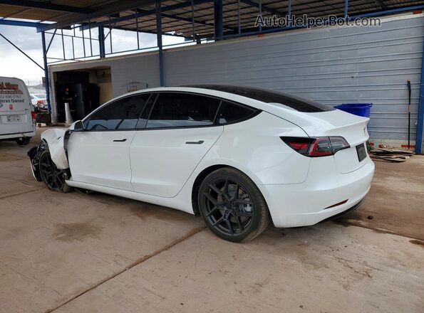 5YJ3E1EB3MF004064 2021 TESLA MODEL White Rear left