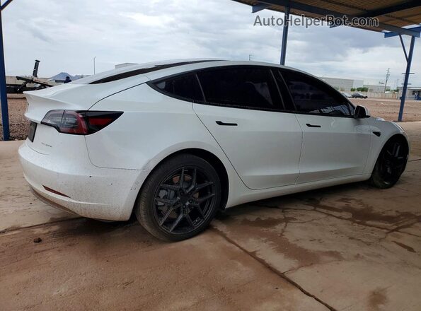 5YJ3E1EB3MF004064 2021 TESLA MODEL White Rear right