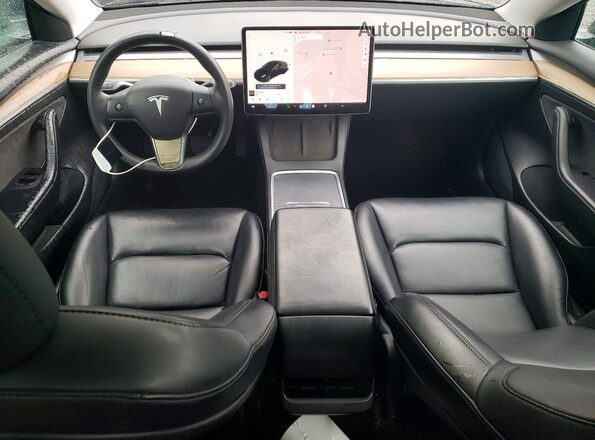 5YJ3E1EB3MF056360 2021 TESLA MODEL Черный Вид панели приборов