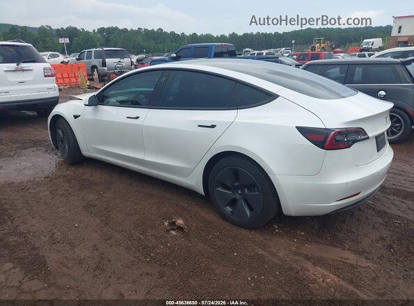 5YJ3E1EB3MF852896 2021 TESLA MODEL 3 White უკანა მარცხენა