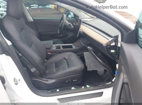 5YJ3E1EB3MF852896 2021 TESLA MODEL 3 White წინა სალონის ხედი