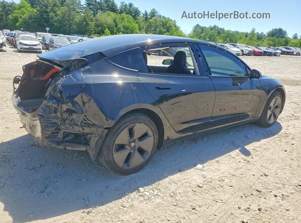 5YJ3E1EB3MF924535 2021 TESLA MODEL Black Հետևի աջ
