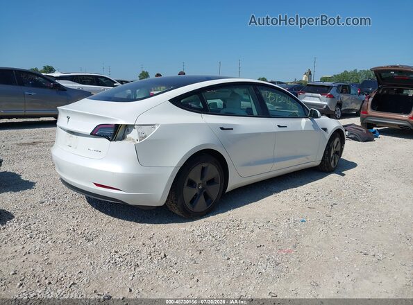5YJ3E1EB3MF975789 2021 TESLA MODEL 3 Белый Задняя правая четверть