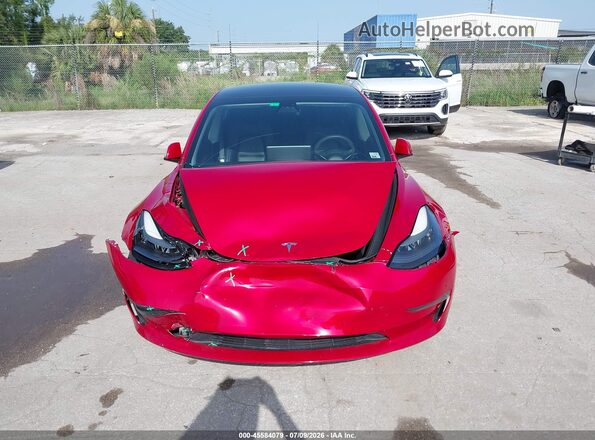5YJ3E1EB3NF126991 2022 TESLA MODEL 3 Красный Вид щитка приборов