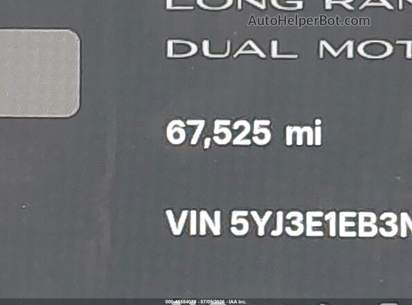 5YJ3E1EB3NF126991 2022 TESLA MODEL 3 Красный 