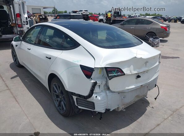5YJ3E1EB3NF134668 2022 TESLA MODEL 3 White Задня ліва чверть