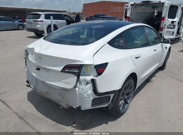 5YJ3E1EB3NF134668 2022 TESLA MODEL 3 White Задня права чверть