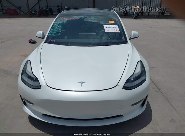 5YJ3E1EB3NF134668 2022 TESLA MODEL 3 White Вид щитка приладів