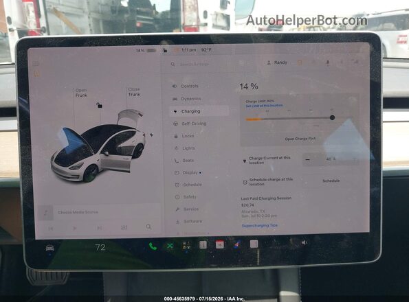 5YJ3E1EB3NF134668 2022 TESLA MODEL 3 White 