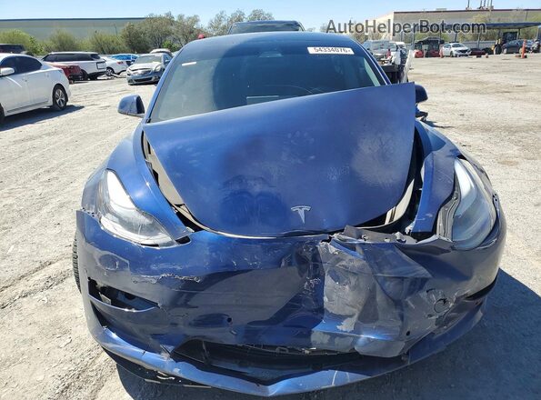 5YJ3E1EB3NF135870 2022 TESLA MODEL Blue Դիմացի տեսք
