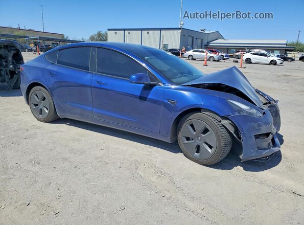 5YJ3E1EB3NF135870 2022 TESLA MODEL Blue Առջևի աջ
