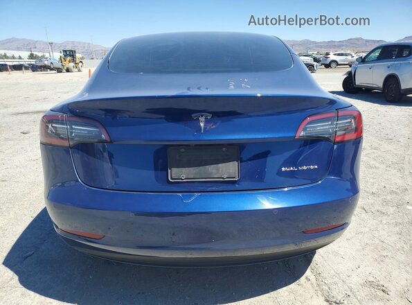 5YJ3E1EB3NF135870 2022 TESLA MODEL Blue Հետևի տեսք