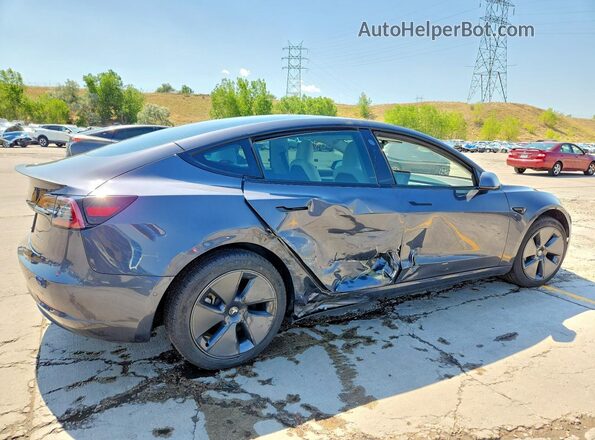5YJ3E1EB3NF155424 2022 TESLA MODEL Charcoal Հետևի աջ