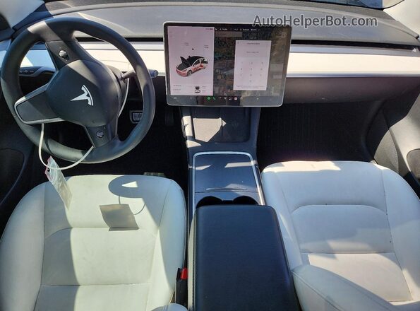 5YJ3E1EB3NF155424 2022 TESLA MODEL Charcoal Առջևի վահանակի տեսք