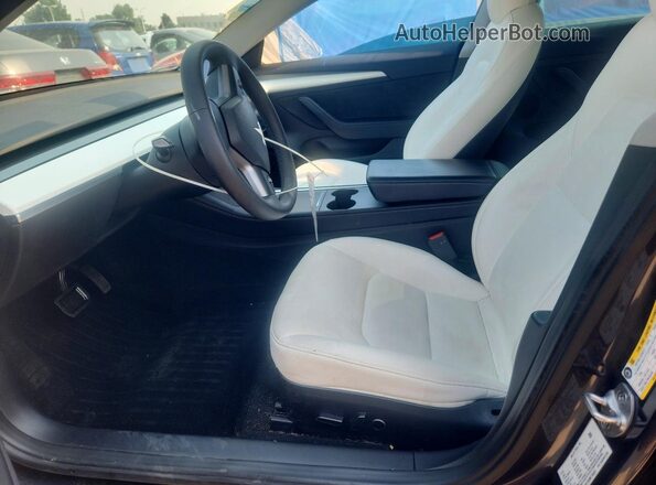 5YJ3E1EB3NF155424 2022 TESLA MODEL Charcoal Սալոնի դիմացի տեսք