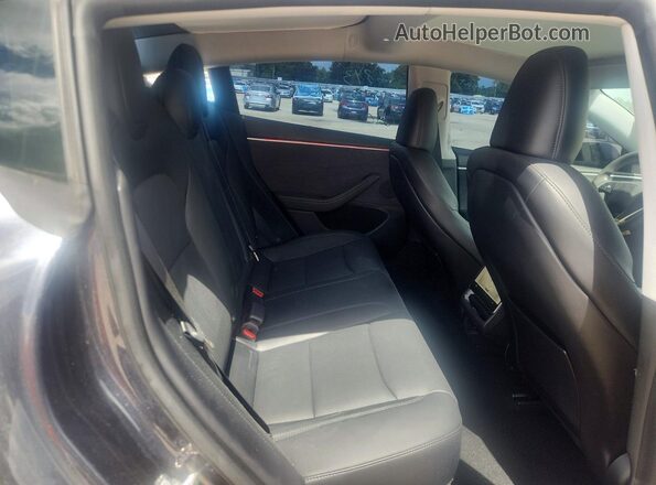 5YJ3E1EB3RF740879 2024 TESLA MODEL Gray უკანა სავარძლების ხედი