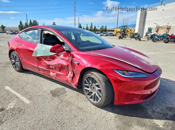 5YJ3E1EB3RF755088 2024 TESLA MODEL Красный Передняя правая четверть