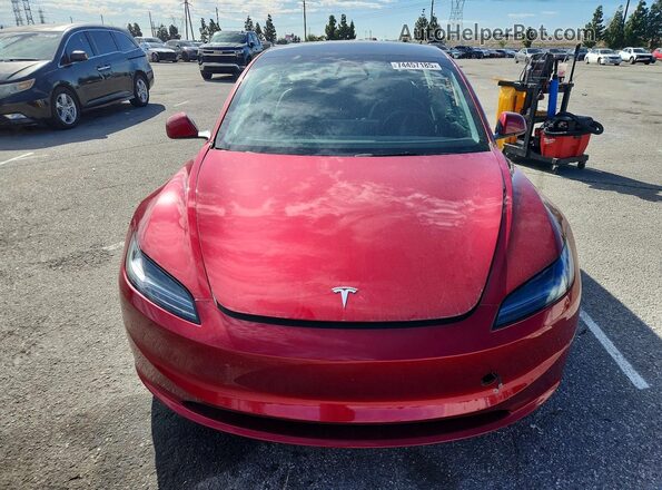 5YJ3E1EB3RF755088 2024 TESLA MODEL Красный Вид спереди