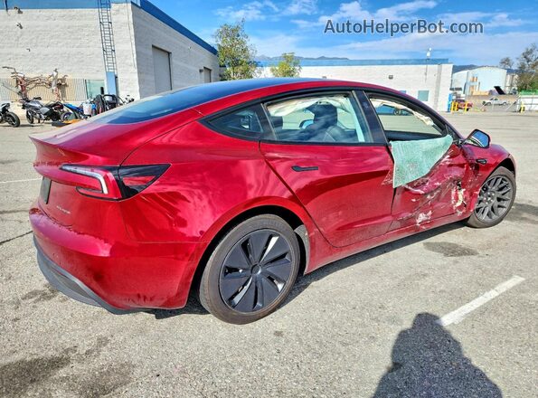 5YJ3E1EB3RF755088 2024 TESLA MODEL Красный Задняя правая четверть