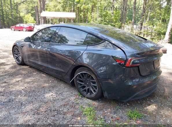 5YJ3E1EB3SF874264 2025 TESLA MODEL 3 Gray Trasero izquierdo
