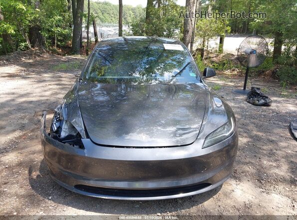 5YJ3E1EB3SF874264 2025 TESLA MODEL 3 Gray Vista del cuadro de instrumentos