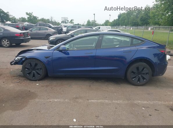 5YJ3E1EB3SF914603 2025 TESLA MODEL 3 Blue Vista interior trasera