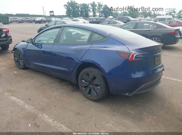 5YJ3E1EB3SF914603 2025 TESLA MODEL 3 Blue Trasero izquierdo