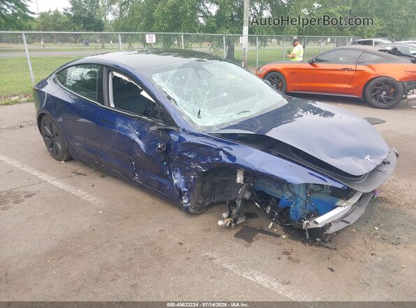 5YJ3E1EB3SF914603 2025 TESLA MODEL 3 Blue Vista frontal